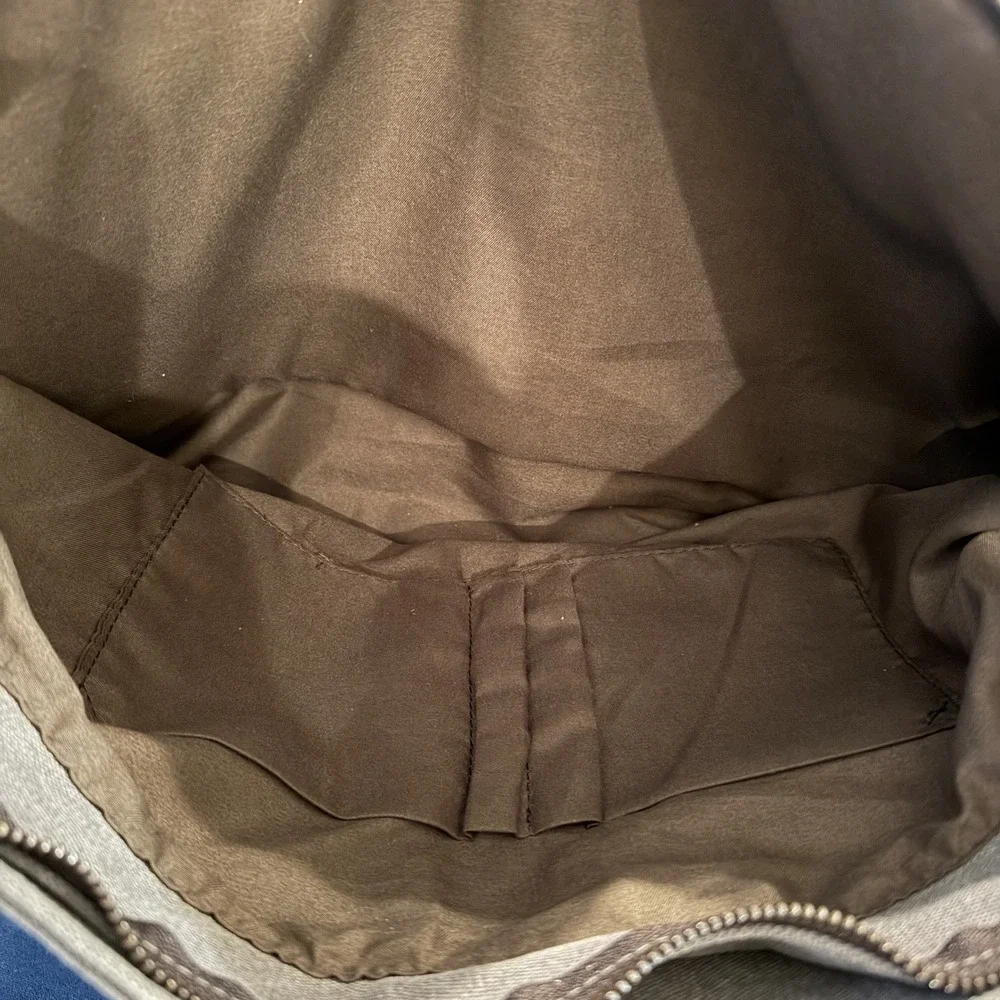 Lifewit Messenger Bag Gray‎ Canvas Brown Leather Satchel Cross Body Shoulder